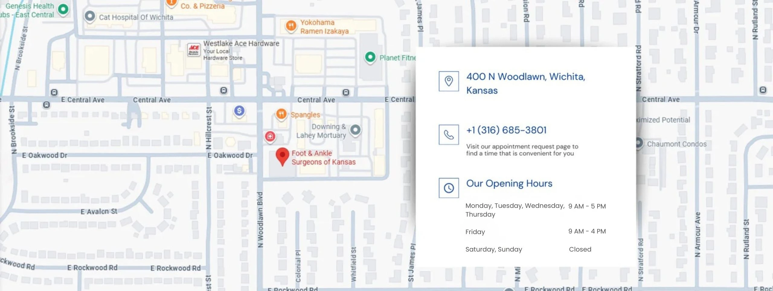 Foot & Ankle Surgeons of Kansas location