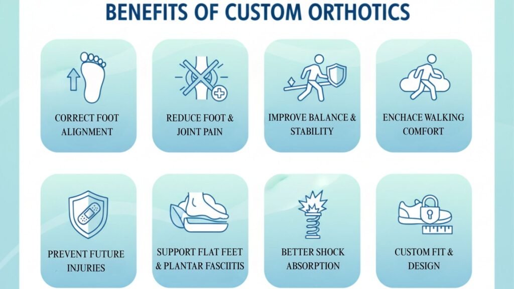 Benefits of custom orthotics